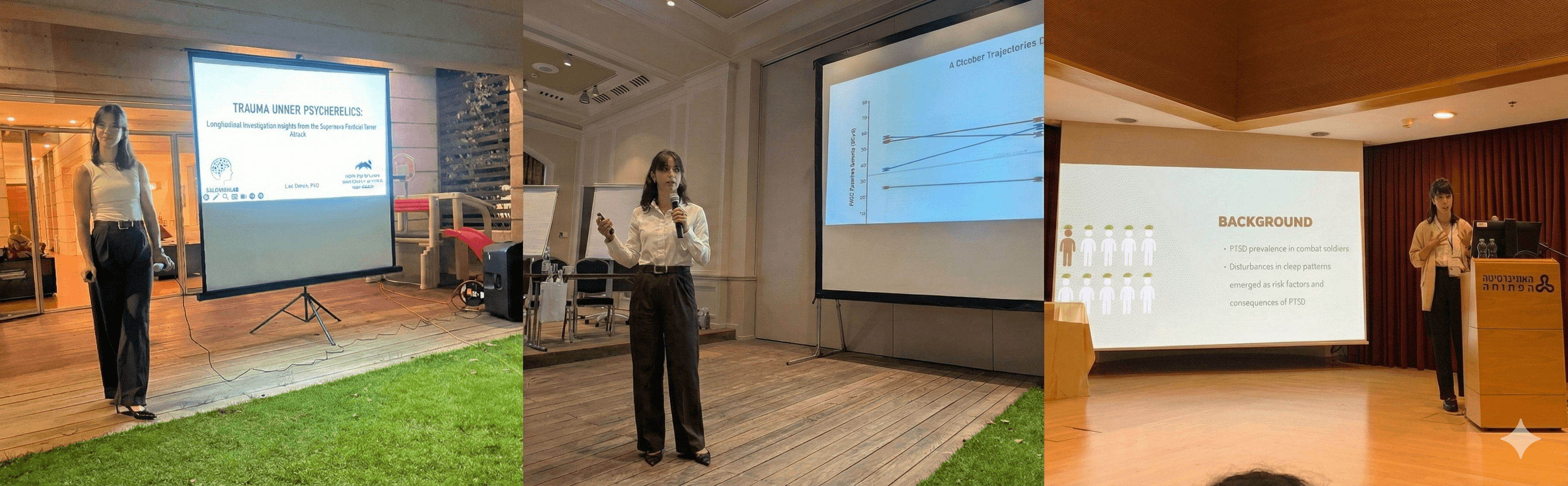 תמונה מהרצאה - ד״ר ליסה סיימון מעבירה הרצאה